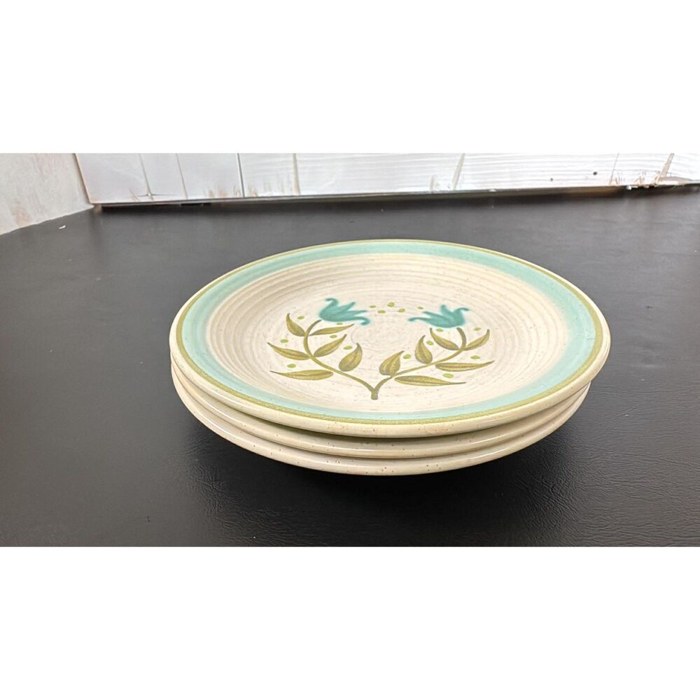 Set of  3 Franciscan Tulip Time Side Bread Plates 6.75"